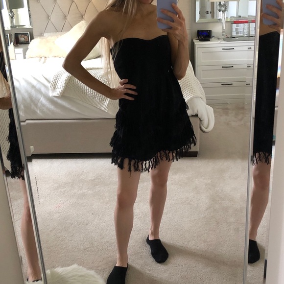 Billabong Black Fringe Tube Dress - Picture 6 of 6